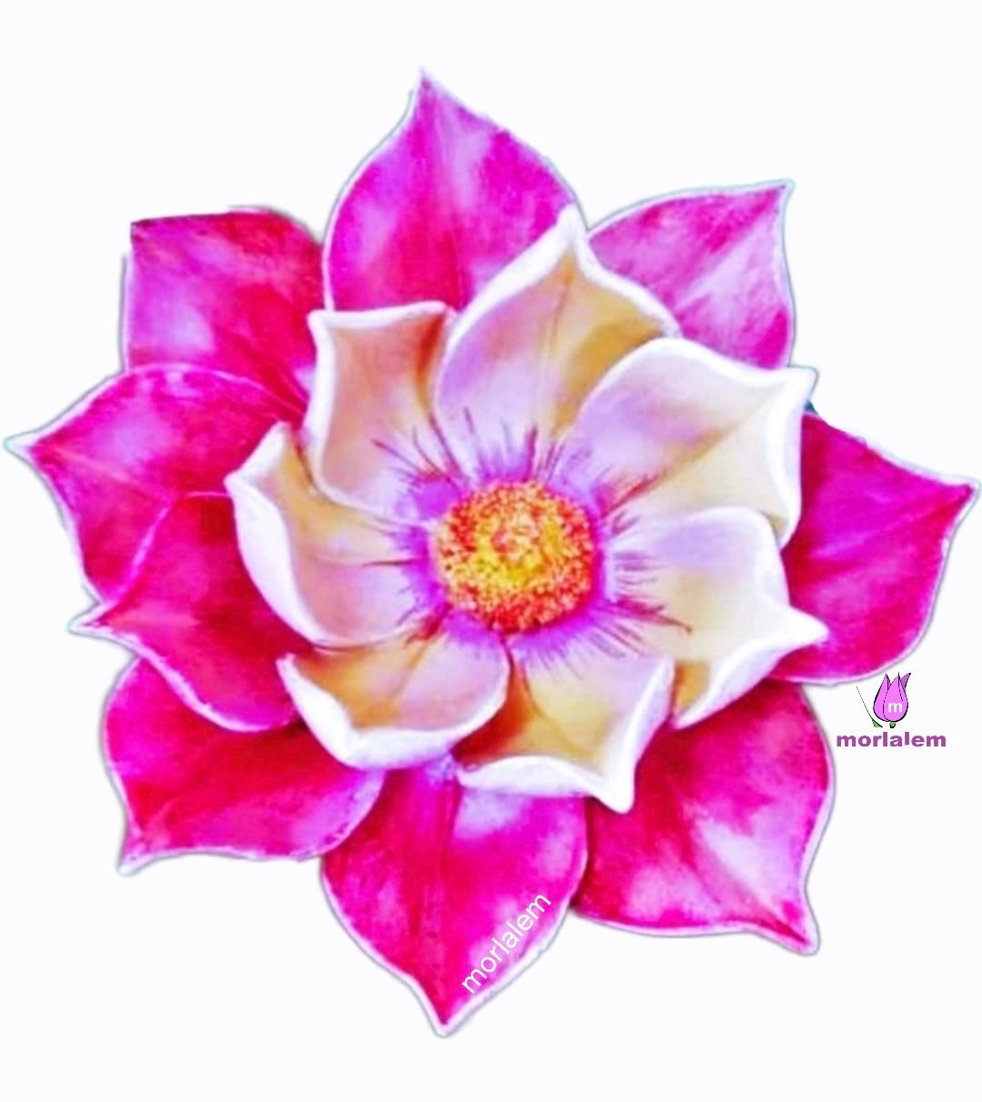 21cm Lotus Çiçeği, Çiçek Silikon Kalıp K-955, Polyester Taş Tozu Çimento Alçı Kalıbı - Görsel 5