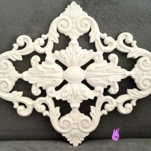 33,5cm Bordür Aplik Yaprak Sarmaşık Dekor Silikon Kalıp K-538, Polyester Taş Tozu Alçı Kalıbı