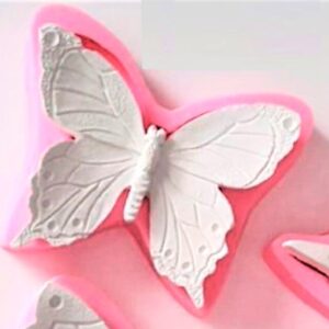 13cm Kelebek Silikon Kalıp K-495, Polyester Mum Kokulu Taş Sabun Alçı Kalıbı