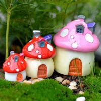 3 Adet Şirinler Mantar Ev Seti, 3 Boy Silikon Kalıp K-254 K-255 K-256 Taş Tozu Sabun Alçı Mum Kalıbı