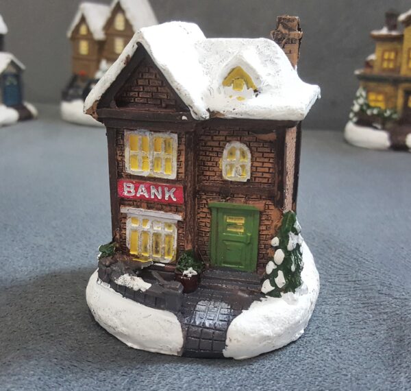 3 Boyutlu Kış Evi Bank Banka Ev Silikon Kalıp K-699, Polyester Kokulu Taş Alçı Mum Kalıbı