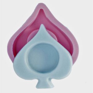 Tealight Maça Mumluk Silikon Kalıp K-508, Polyester Taş Tozu Çimento Alçı Kalıbı