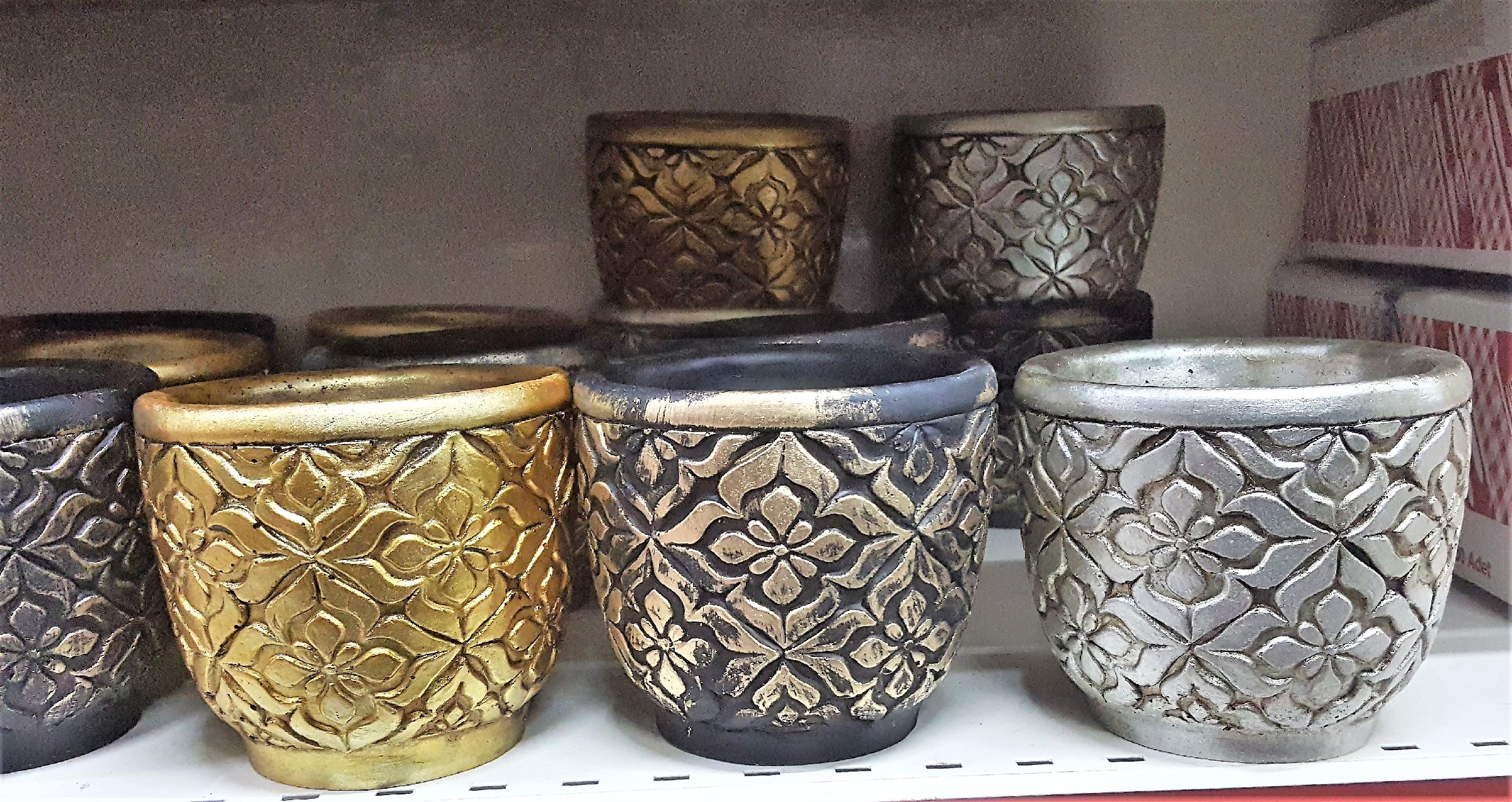 Geometrik Çiçek Kabartmalı Saksı Silikon Kalıp K-864 - Görsel 4