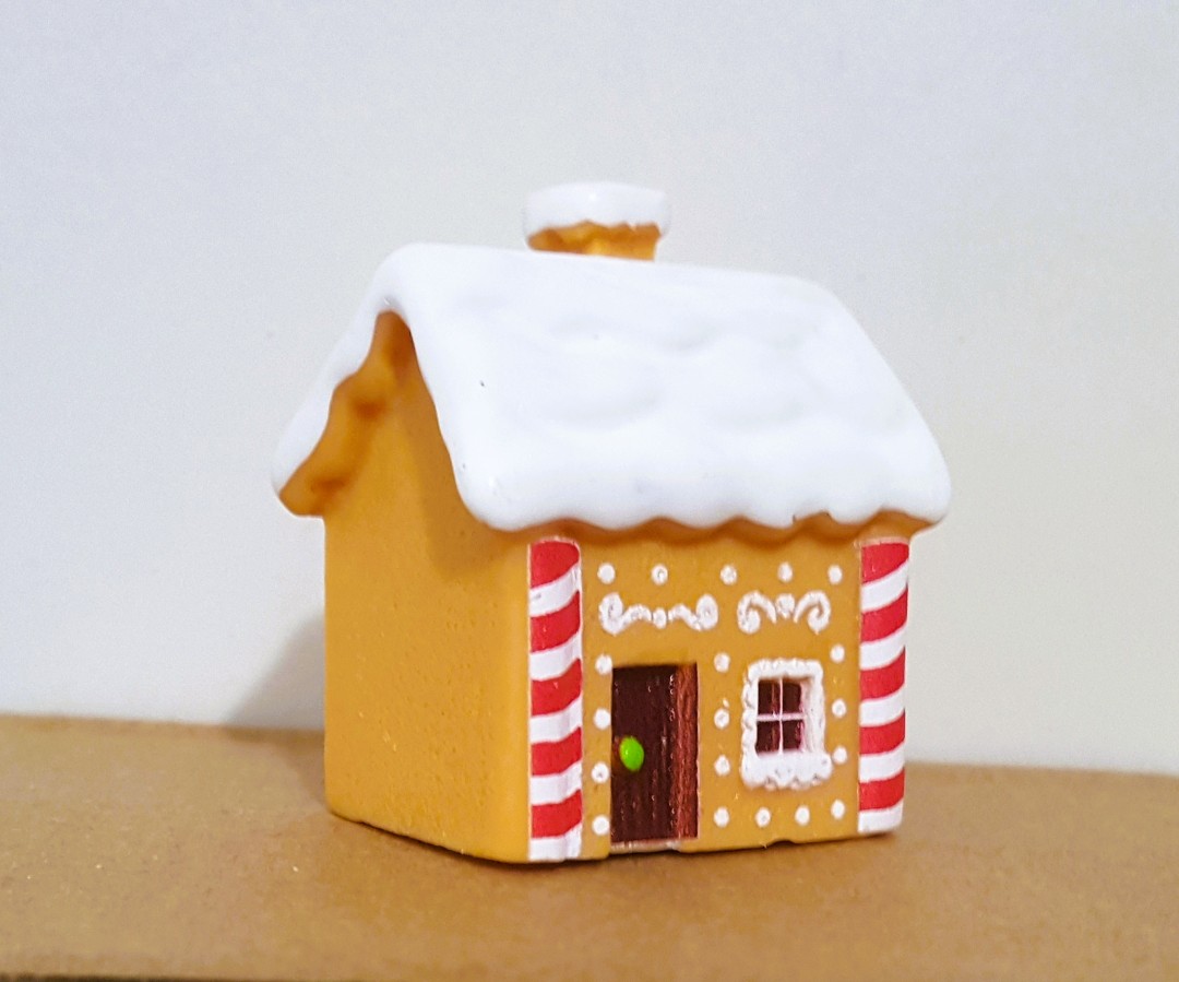 4cm Karlı Mini Ev Kış Evi Silikon Kalıp K-1492, Kokulu Taş Sabun Alçı Mum Kalıbı - Görsel 6