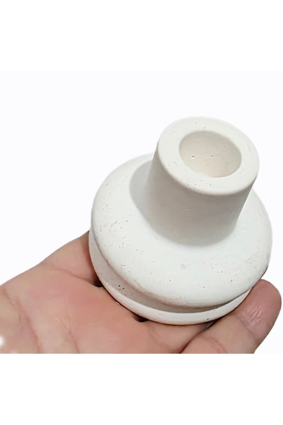 16cm Halkalı Twist Şamdan Mumluk Silikon Kalıp K-1518, Taş Tozu Sabun Polyester Alçı Mum Kalıbı - Görsel 3