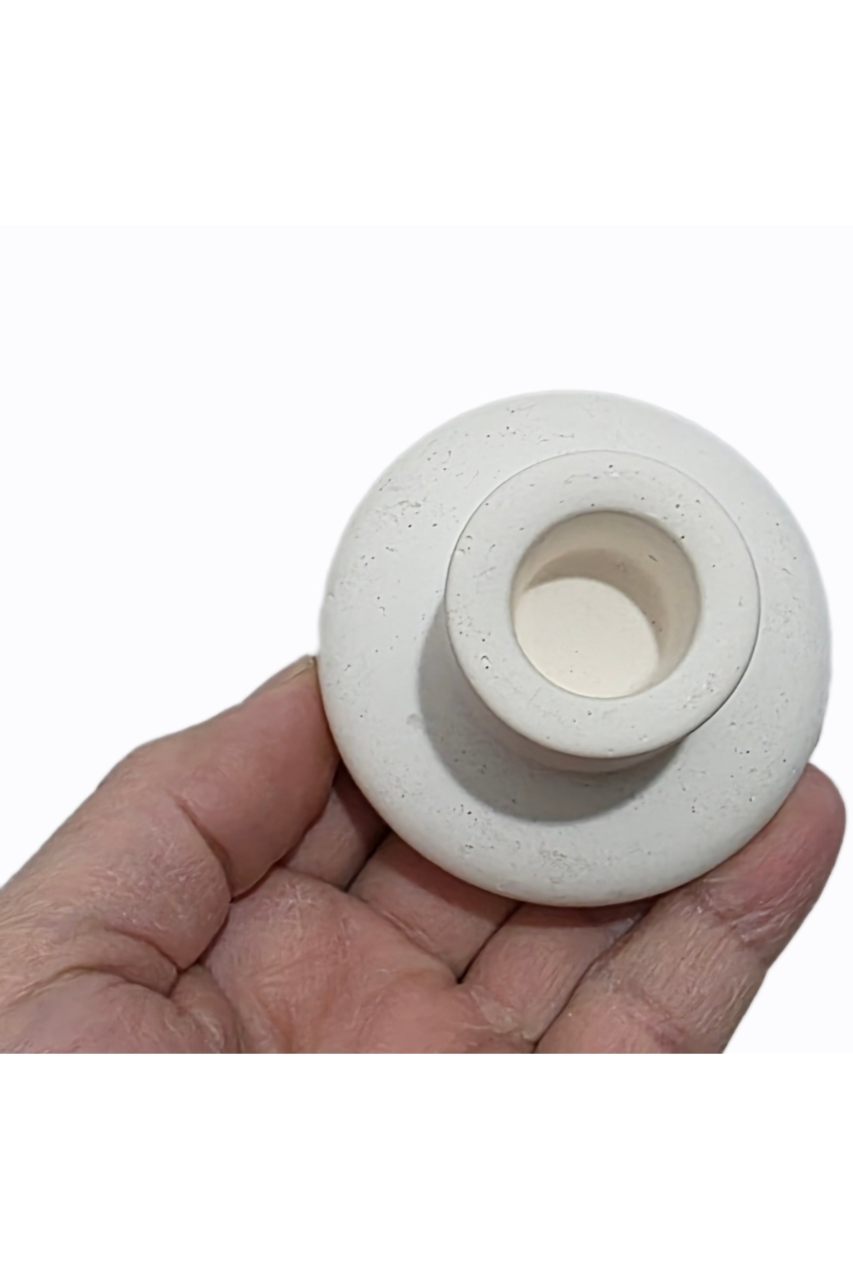 16cm Halkalı Twist Şamdan Mumluk Silikon Kalıp K-1518, Taş Tozu Sabun Polyester Alçı Mum Kalıbı - Görsel 5