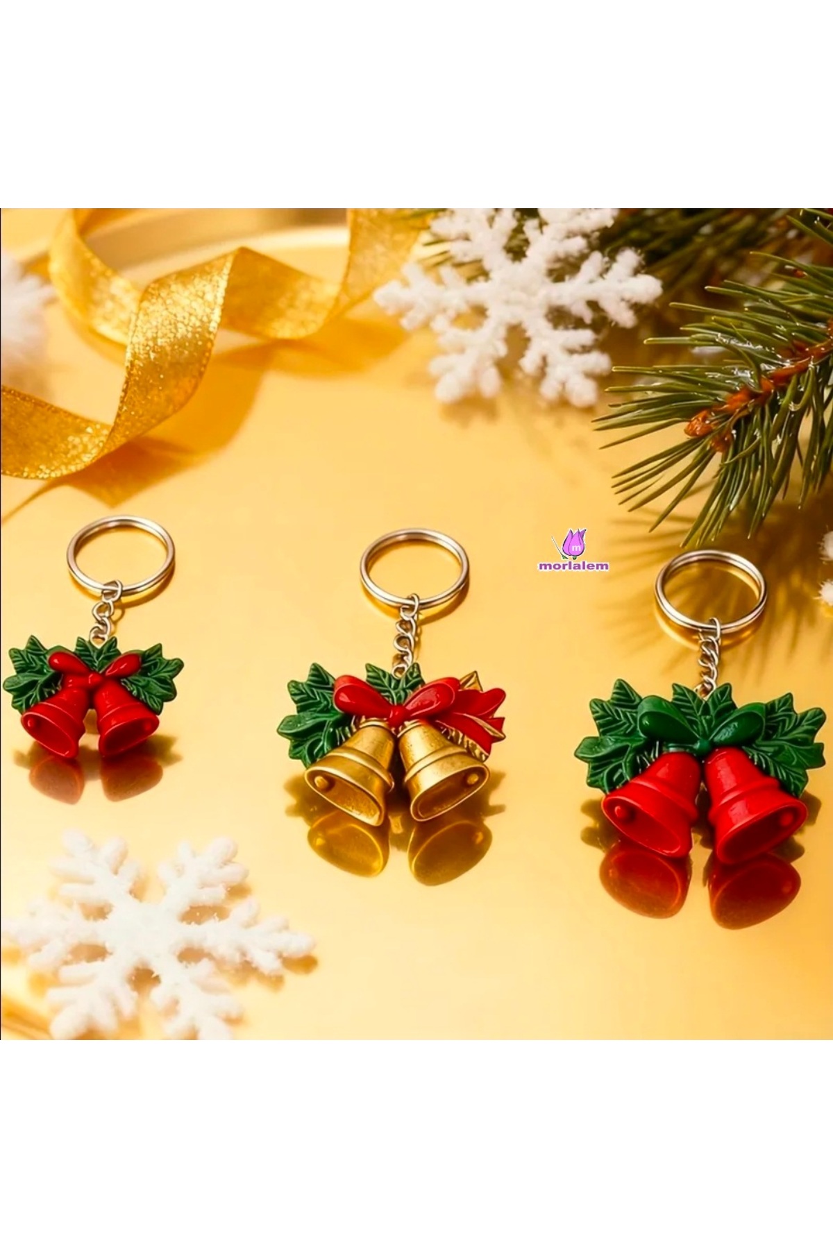 3'lü Çan Kurdele Fiyonk Kokina çiçeği dekorlu Silikon Kalıp K-1532, Kokulu Taş Sabun Alçı Mum Kalıbı - Görsel 3