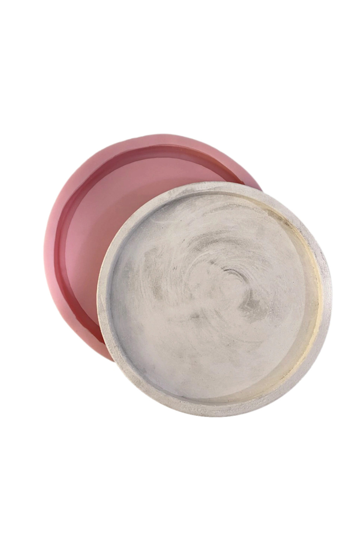 21cm Oluklu Yuvarlak Tepsi Sunumluk çerçeve Mum Tabağı Saksı Altlığı Silikon Kalıp K-1544 - Görsel 2