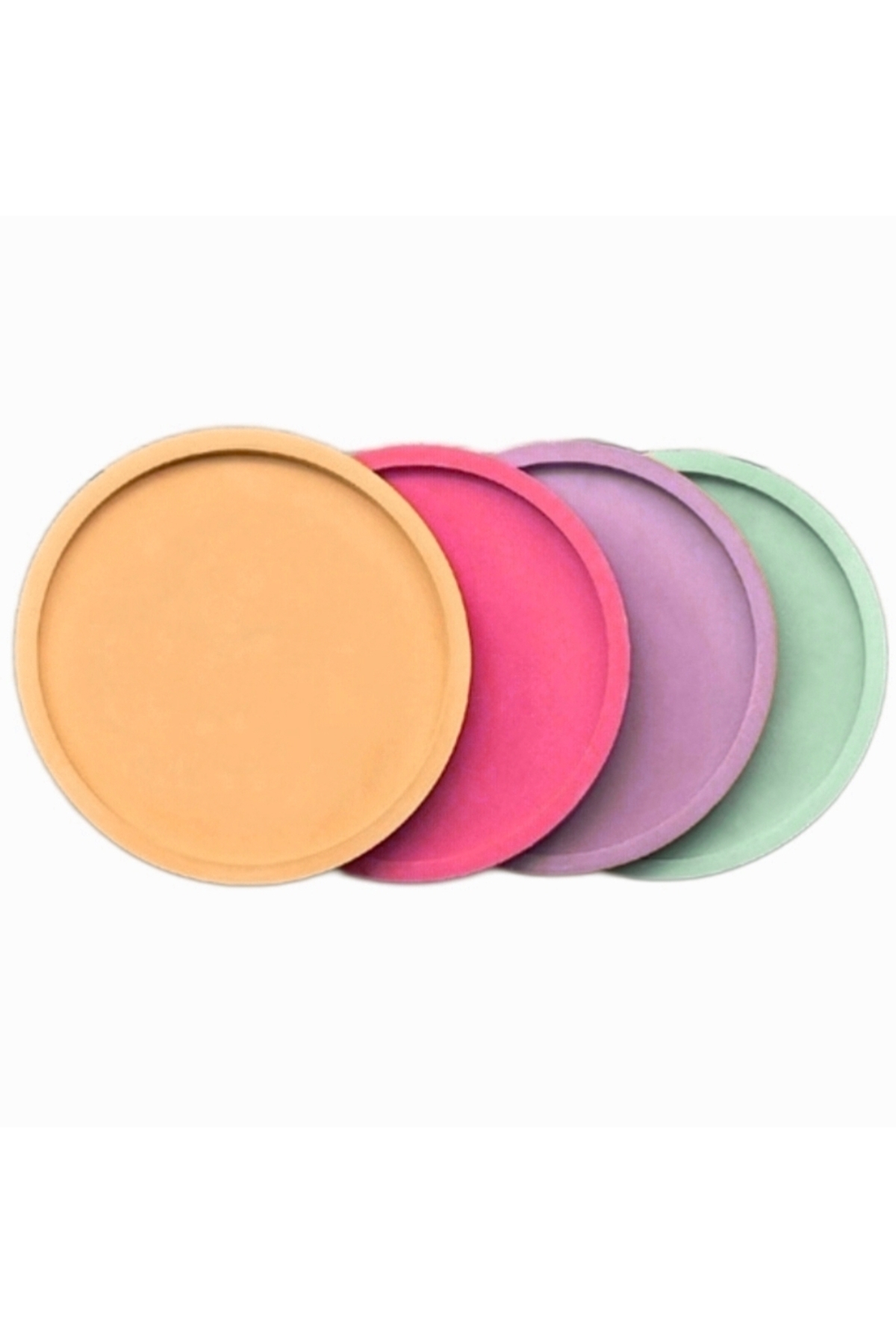 21cm Oluklu Yuvarlak Tepsi Sunumluk çerçeve Mum Tabağı Saksı Altlığı Silikon Kalıp K-1544 - Görsel 3