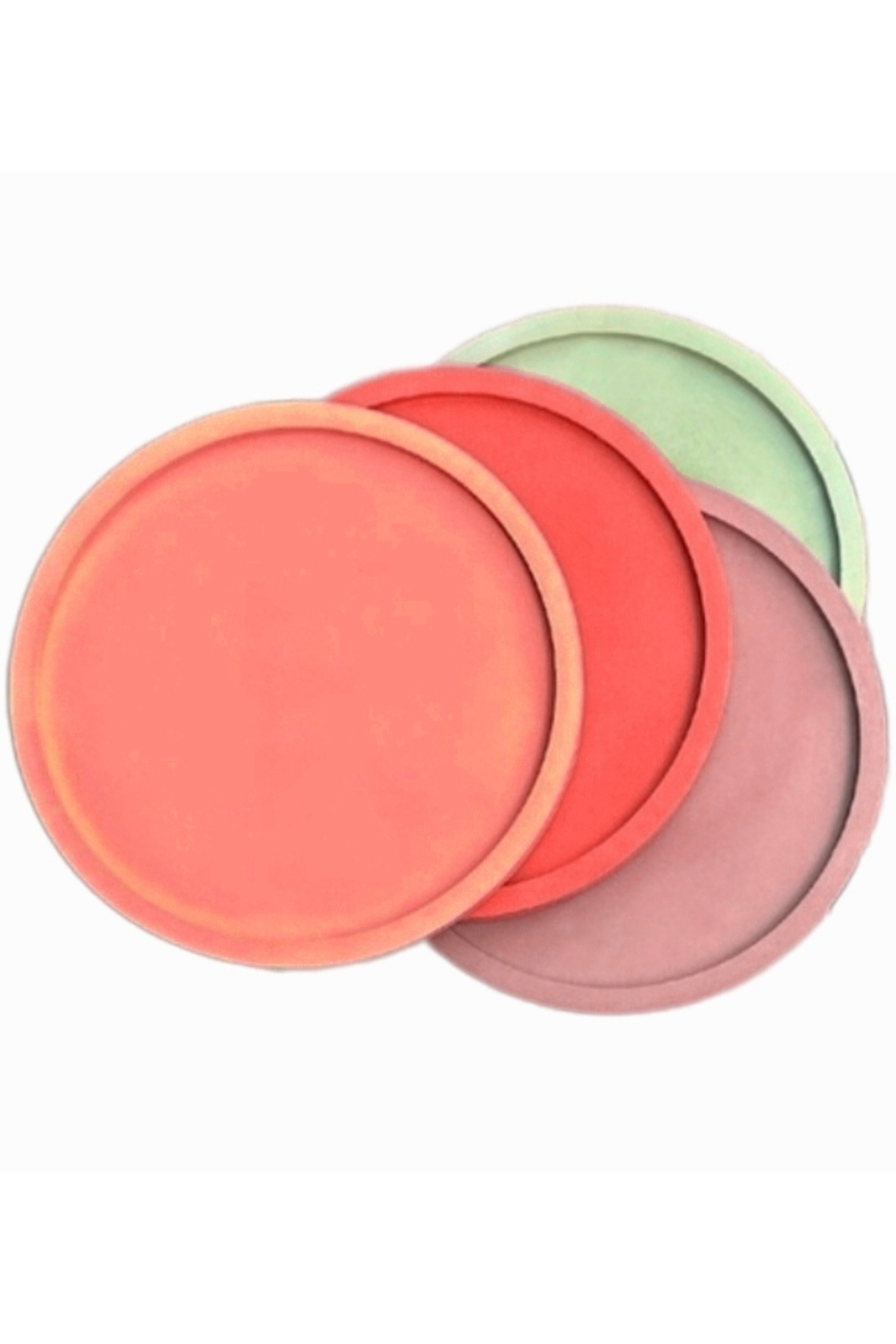 21cm Oluklu Yuvarlak Tepsi Sunumluk çerçeve Mum Tabağı Saksı Altlığı Silikon Kalıp K-1544 - Görsel 6