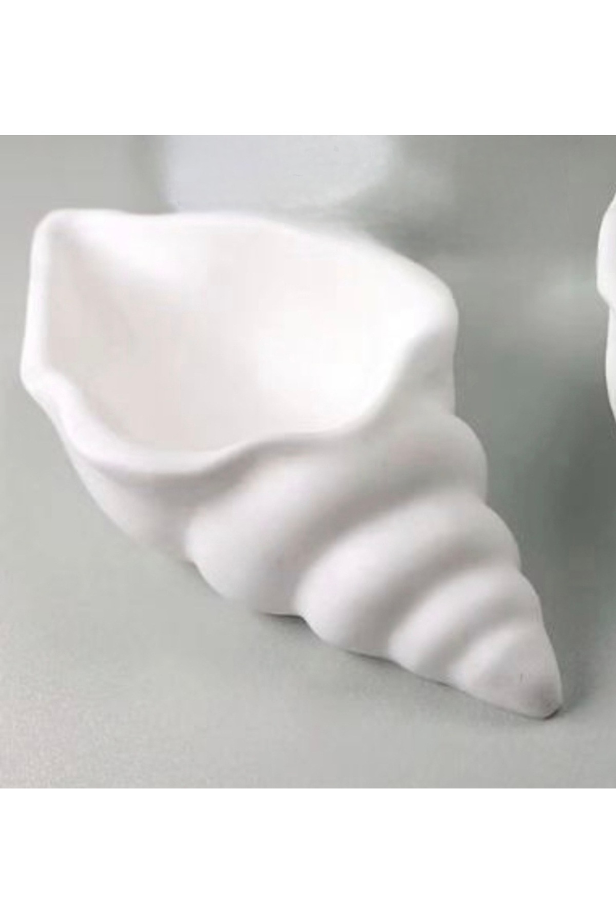 12cm İstiridye Midye Deniz Kabuğu Mumluk Sunumluk Silikon Kalıp K-1572, Taş Tozu Polyester Alçı Kalıbı - Görsel 3