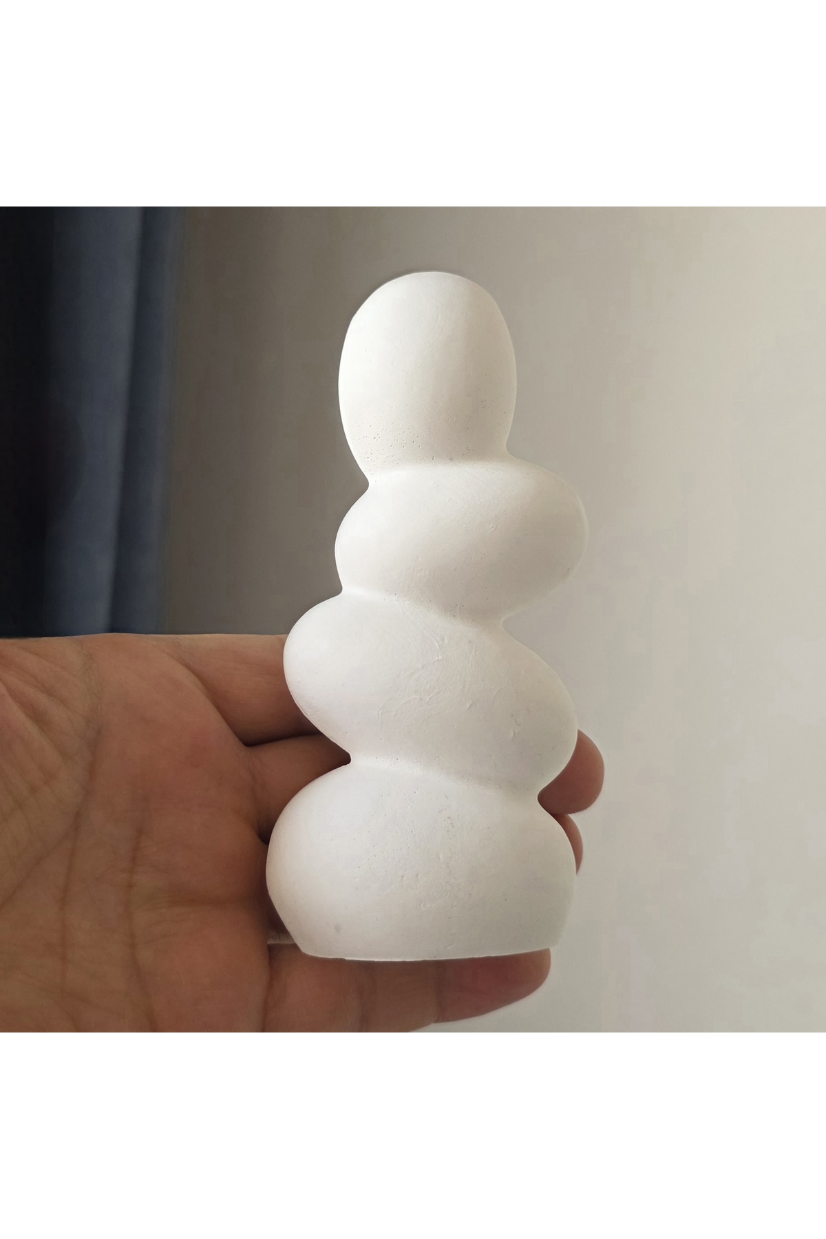 Çakıl Taş Vazo, Minimalist Mini Vazo Silikon Kalıp K-1569, Polyester Taş Tozu Çimento Alçı Kalıbı - Görsel 3