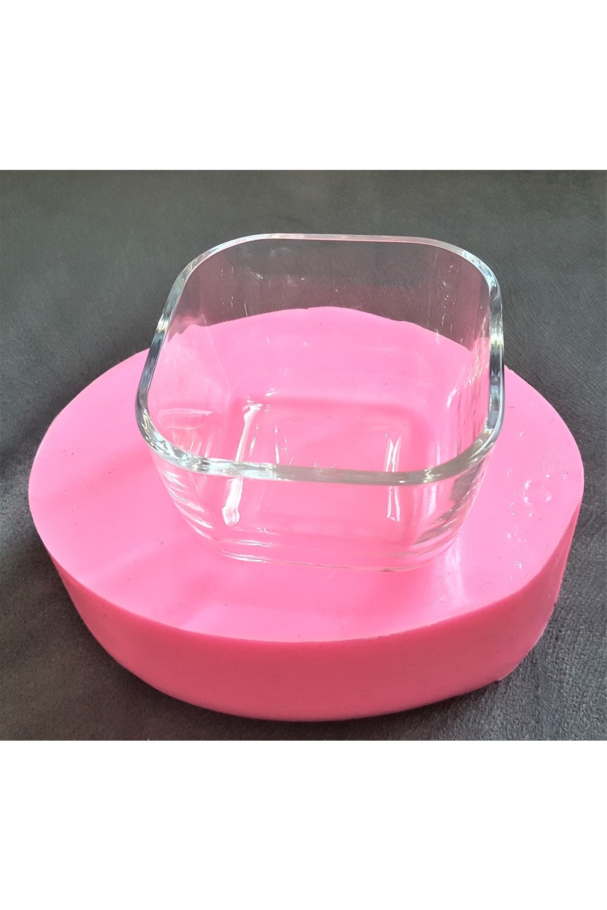 9 cm Kare Saksı Silikon Kalıp K-743 Kokulu Taş Kalıbı - Görsel 2