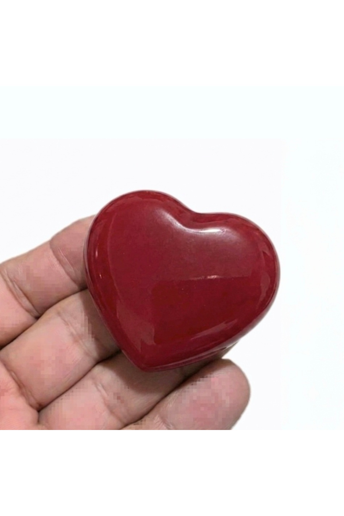 3 Boyutlu 4,8cm Kalp Silikon Kalıp K-1595B, Kokulu Taş Polyester Alçı Mum Sabun Kalıbı