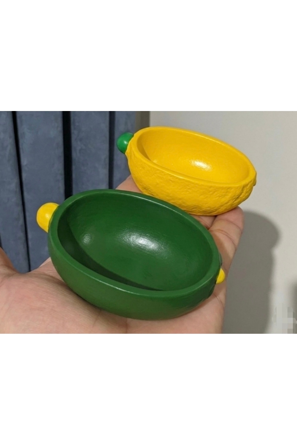 9cm Yarım Limon Saksı Mumluk Silikon Kalıp K-1599, Taş Tozu Polyester Çimento Alçı Kalıbı - Görsel 4