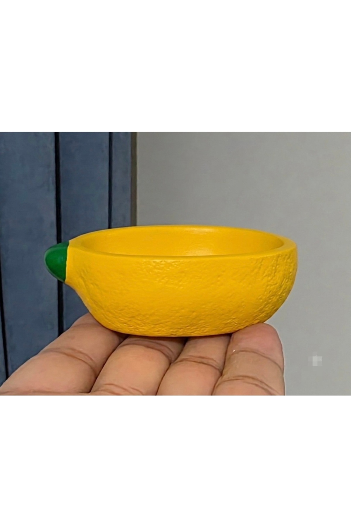 9cm Yarım Limon Saksı Mumluk Silikon Kalıp K-1599, Taş Tozu Polyester Çimento Alçı Kalıbı - Görsel 5