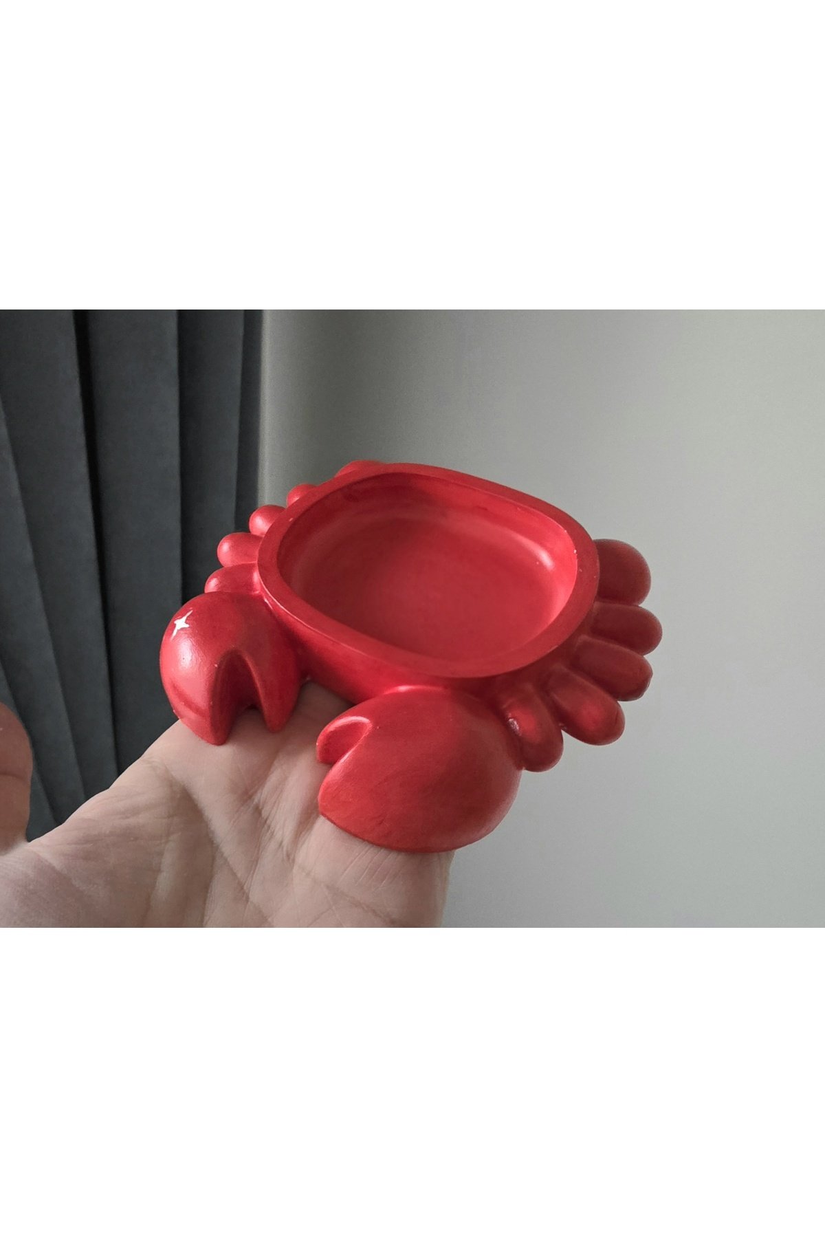 14cm Yengeç Mumluk Silikon Kalıp K-1626A, Taş Tozu Polyester Çimento Alçı Kalıbı - Görsel 3