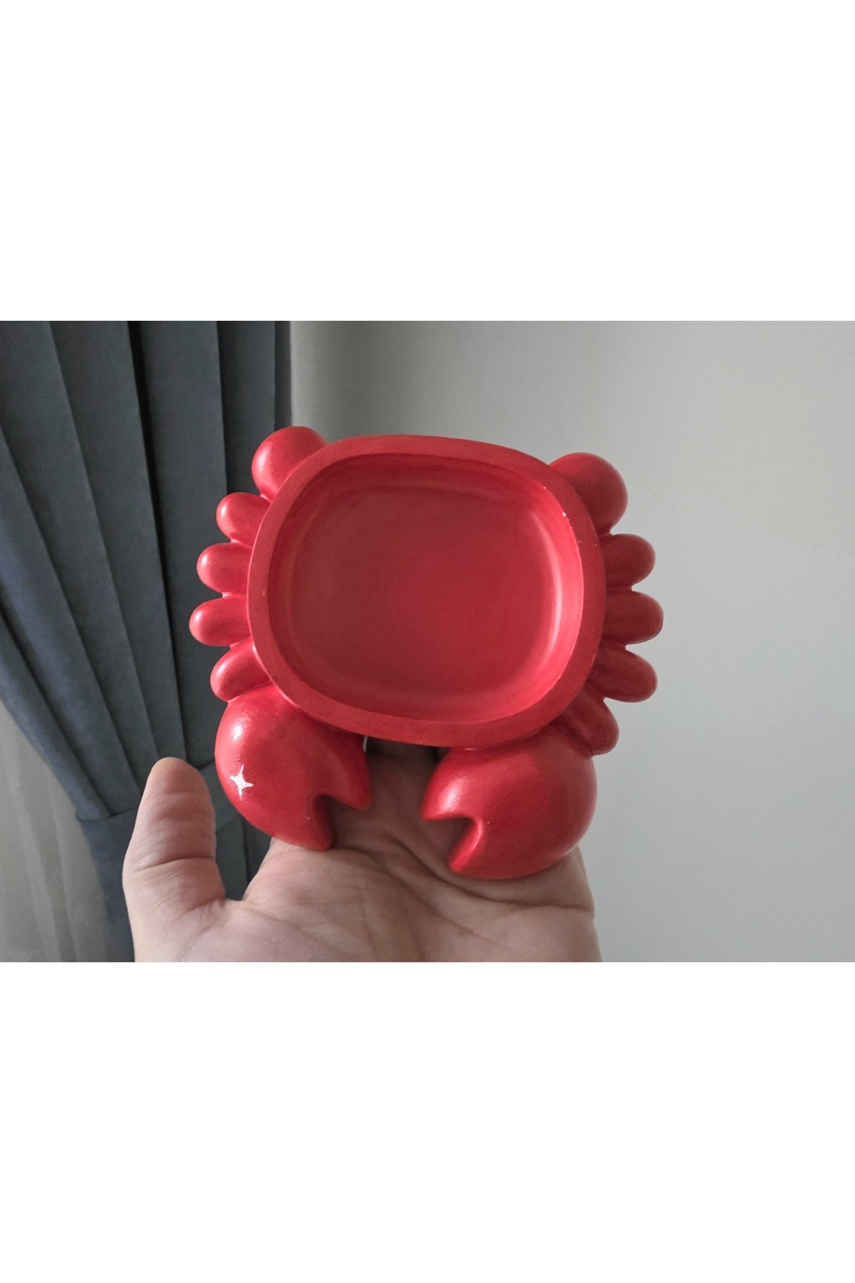 14cm Yengeç Mumluk Silikon Kalıp K-1626A, Taş Tozu Polyester Çimento Alçı Kalıbı - Görsel 4