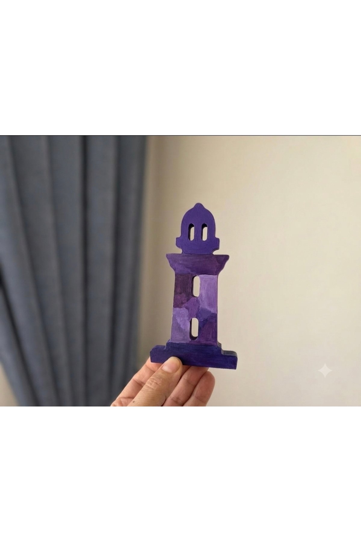 16,5cm Deniz Feneri, 2 Boyutlu Dekor Silikon Kalıp K-1627, Polyester Taş Tozu Sabun Alçı Mum Kalıbı - Görsel 5