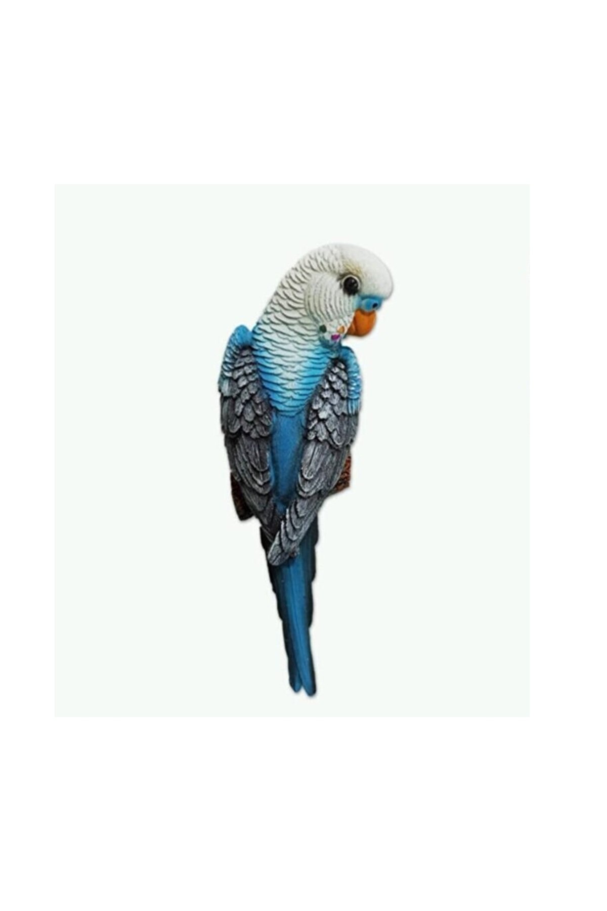 Dal Üstünde Sağa Bakan 19cm Muhabbet Kuşu, Papağan Duvar Dekoru Silikon Kalıp K-1062, Polyester Taş Tozu Çimento Sabun Alçı Kalıbı - Görsel 4