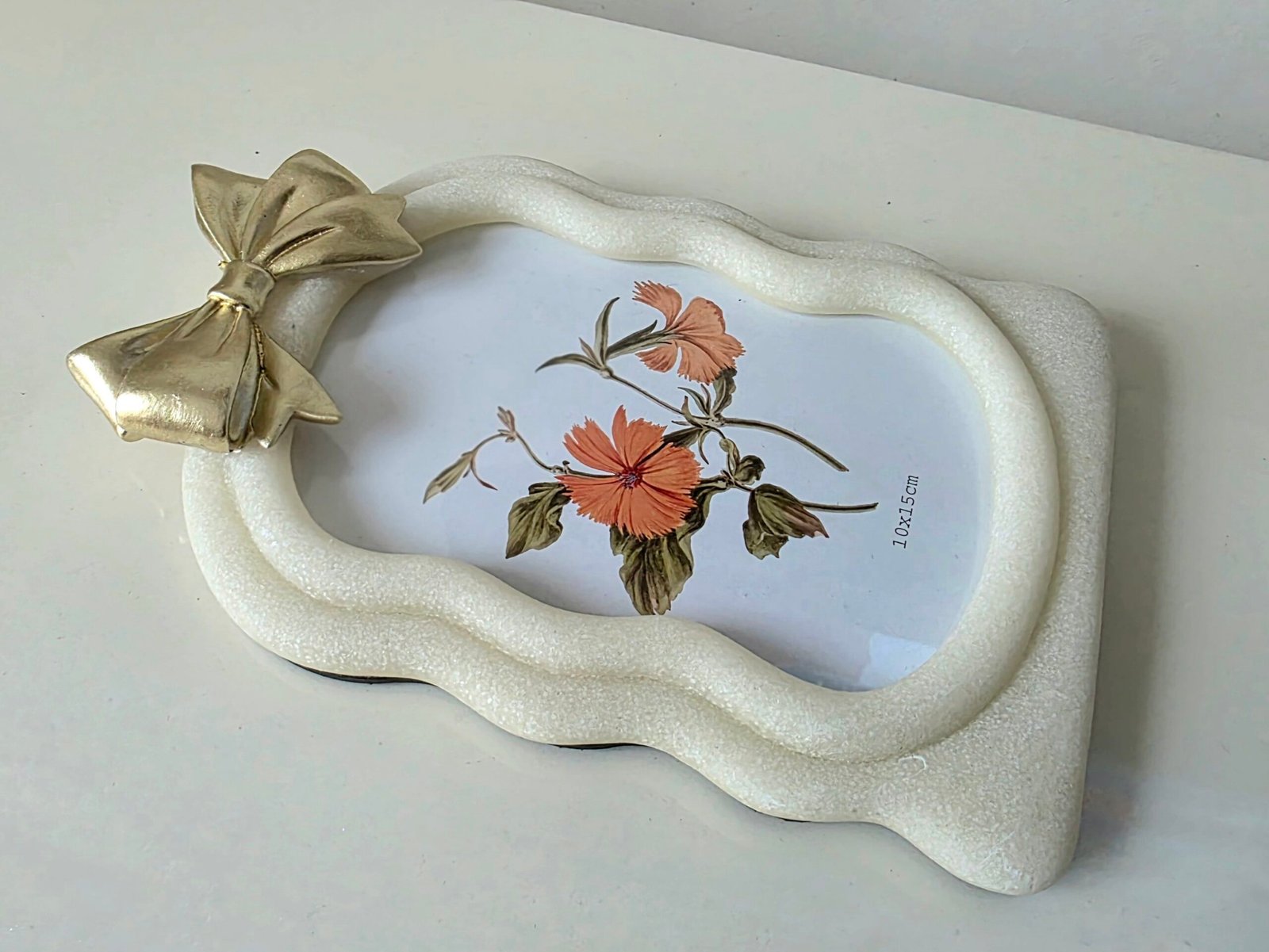 20,5cm Kavisli Kurdeleli Çerçeve Silikon Kalıp K-1633, Polyester Fimo Hamuru Taş Tozu Çimento Alçı Kalıbı - Görsel 5